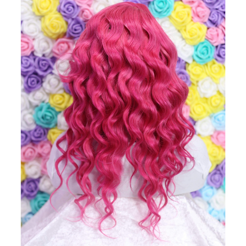 16” Body Wave Custom Pink Glueless Wig 3