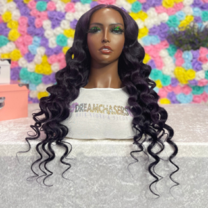24” Body Wave Custom Purple Glueless Wig 1